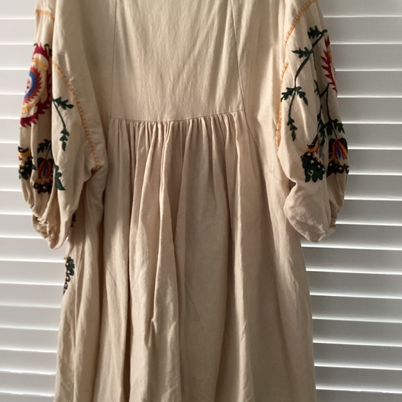 Zara Romy Embroidered Mini Dress Size Small - Picture 4 of 7